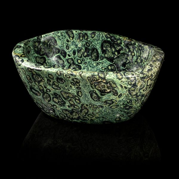 A moss agate bowl 39cm wide 