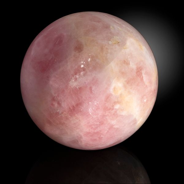 A large rose quartz sphere 22cm diameter 