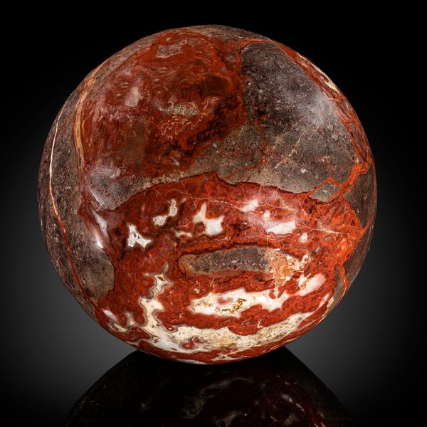 A large jasper sphere 26cm diameter 