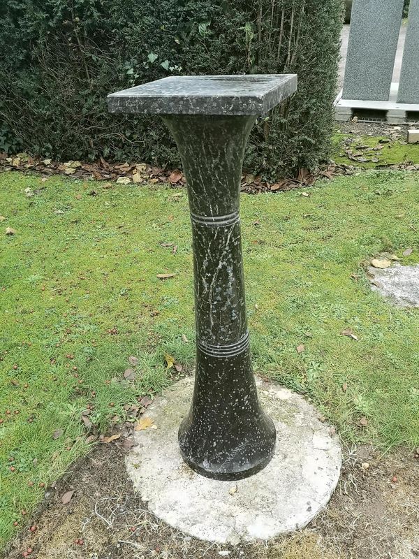 A carved marble pedestal 2nd half 20th century 94cm high From the personal collection of Tim Wonnacott.  See lot 400 for further information.