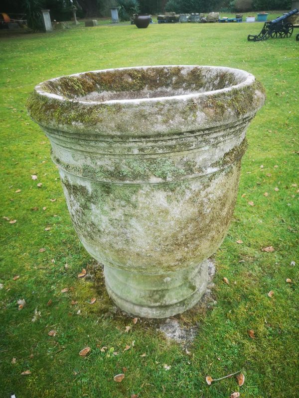 A large composition stone urn 2nd half 20th century  82cm high