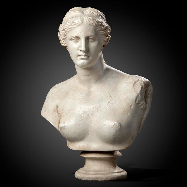 After the Antique: A resin bust of Venus modern 76cm high