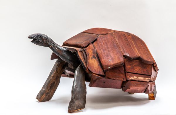 Clive Fredriksson Tortoise  Wood 50cm high by 109cm wide by 61cm deep