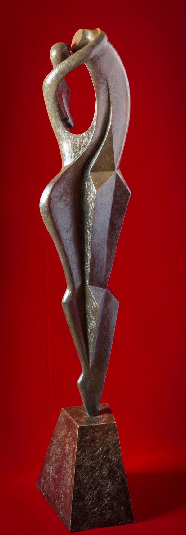 Maria Bayardo IL Bacio Bronze Signed edition P/A, II of IV 180cm high by 38cm wide by 30cm deep