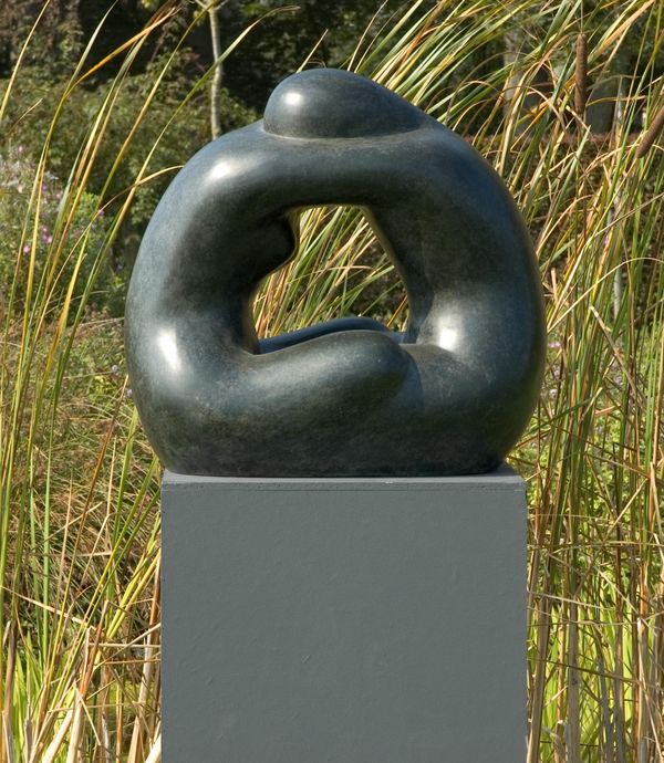 Guy Buseyne, born 1961 Samen Bronze, variegated green-brown patination Foundry stamped 58cm high by 65cm wide by 43cm deep