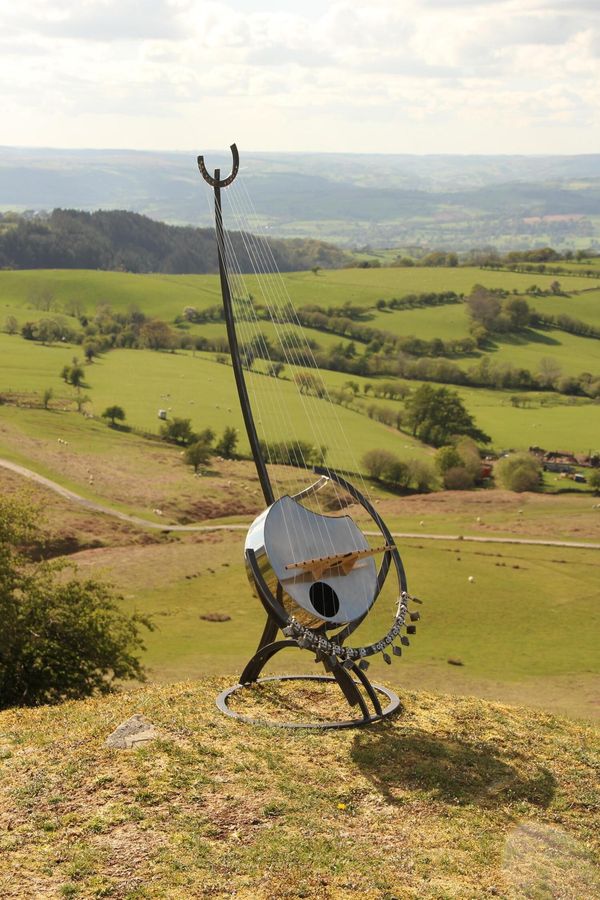 Frederick Andrews  Aeolus I - a sculptural instrument A combination of hand forged steel, aluminium, bronze and stainless steel 130cm high by 50cm...