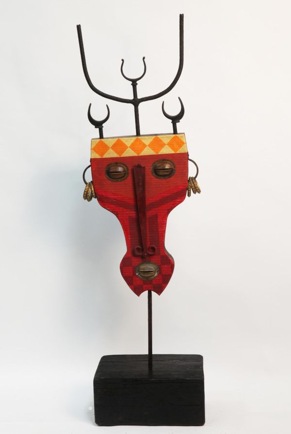 Martin Scorey Red Emperor Wood and metal Unique  160cm high by 47cm wide by 30cm deep