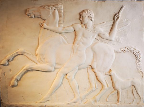 After the Antique: A British Museum fibreglass classical relief of a scene from the Parthenon modern 75cm high by 103cm wide
