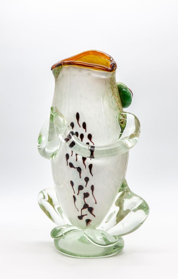 Frog vase Glass Unique 45cm high by 31cm wide by 22cm deep