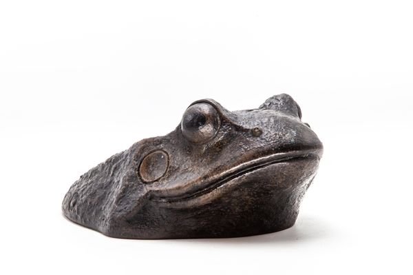 Frog head Bronze resin 16cm high by 35cm wide by 24.5cm deep