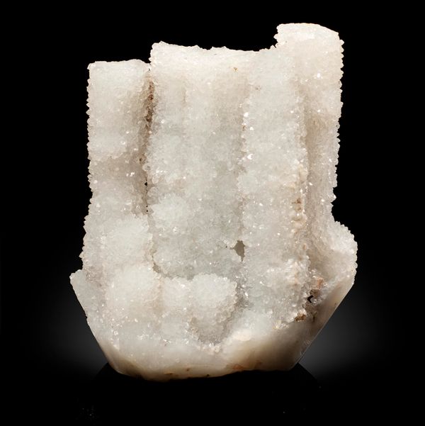 Two unusual quartz |stalactite| groups India the largest 21cm high