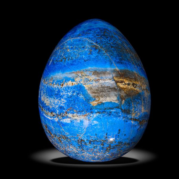 A lapis lazuli egg 16cm high  