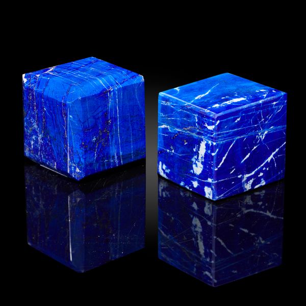 Two lapis lazuli cubes the larger 5.5cm buy 5.5cm by 5.5cm