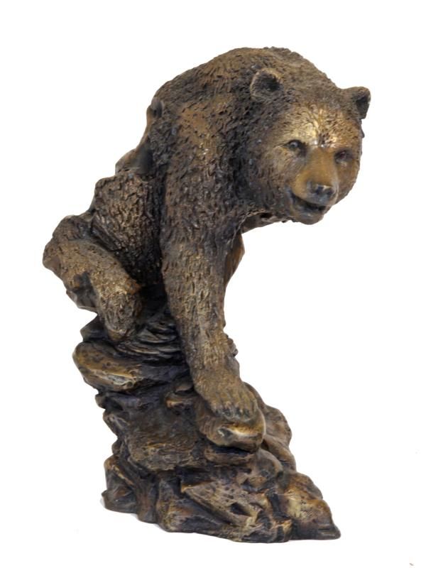 Bear Bronze 28cm high by 23cm wide by 13cm deep