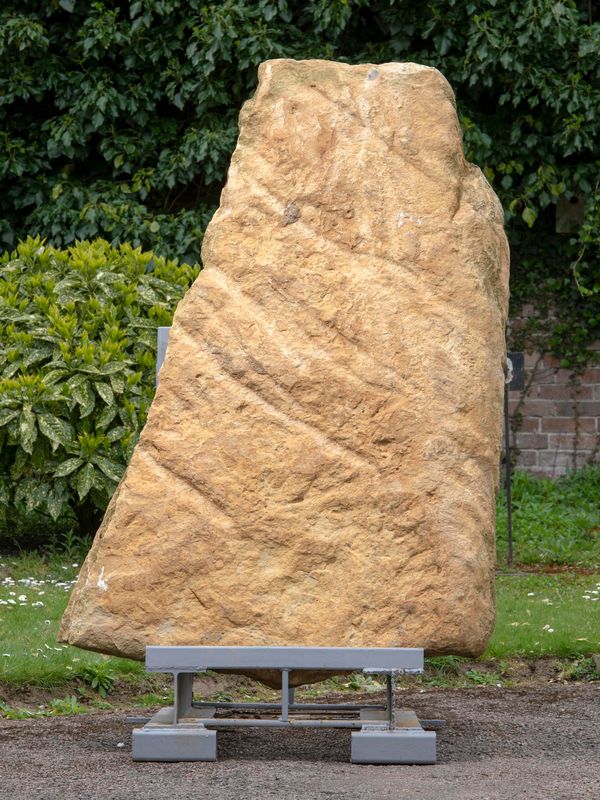 A similar Cotswold stone henge in iron stand 190cm high by 94cm wide