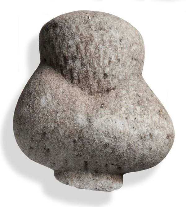 A similar marble gravestone turban finial Ottoman, 19th century or earlier 25cm high