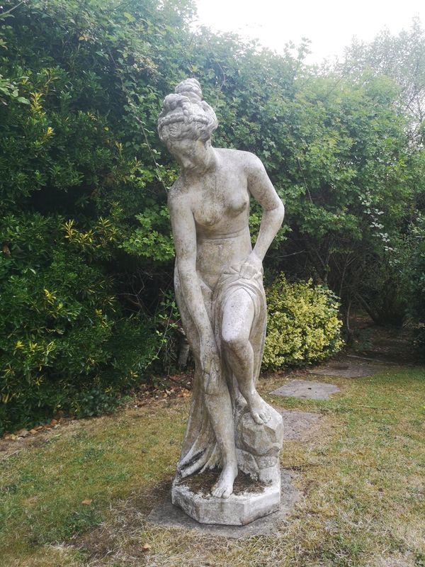 After Falconet: A composition stone figure of Venus modern 163cm high