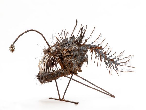 Angler Fish Various found metals Unique 75cm high by 155cm wide by 60cm deep