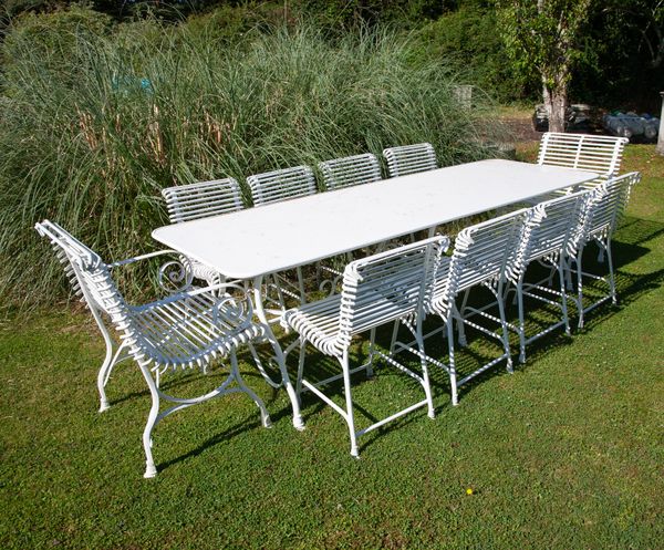 A large garden dining suite