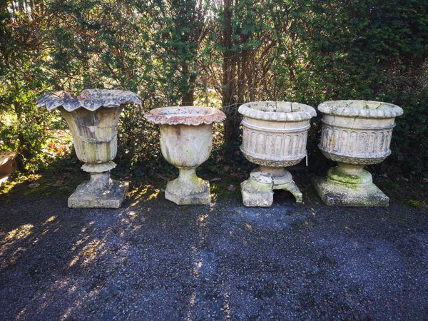 A pair of  Victorian terracotta urns