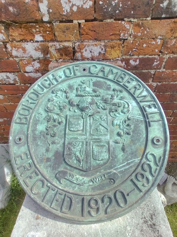 A bronze Borough of Camberwell plaque