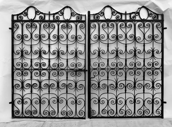 A pair of  wrought iron gates