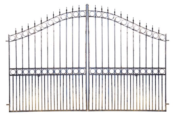 A pair of steel gates