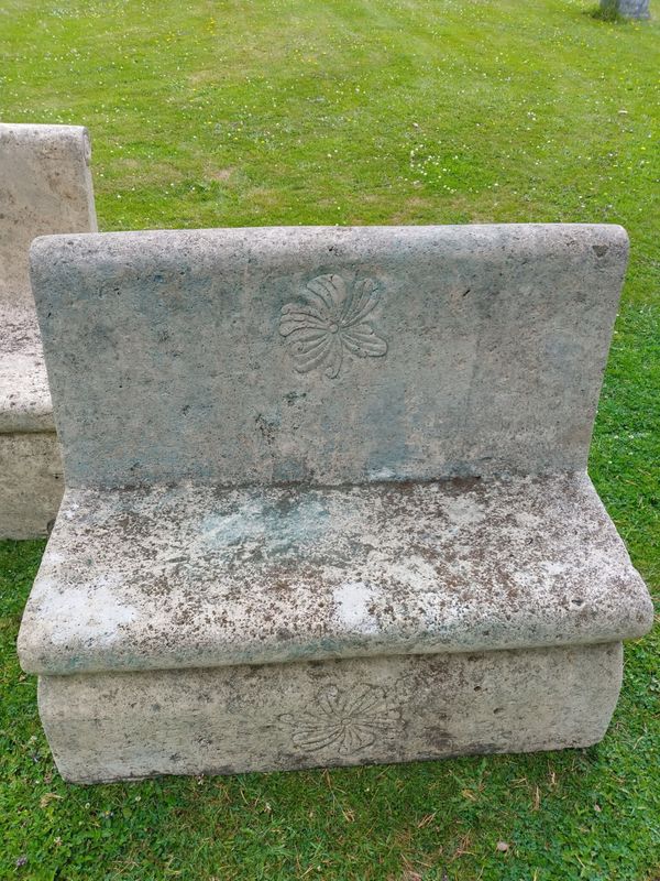An unusual carved stone seat