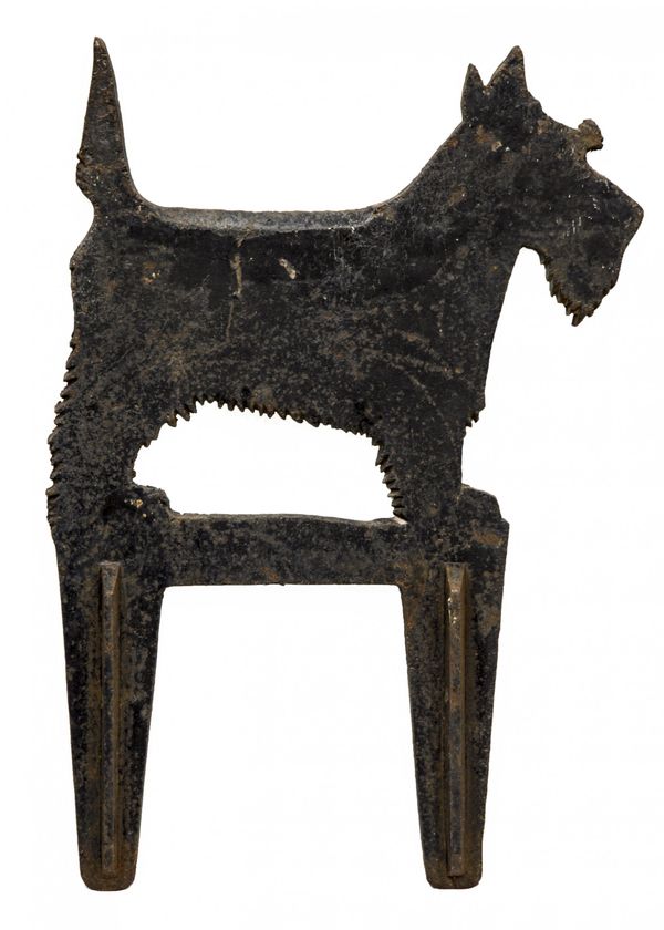 20th century cast iron Terrier boot scraper