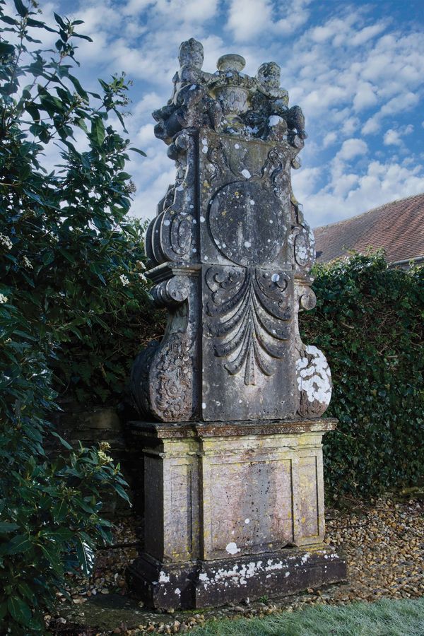 A monumental and important carved marble sundial