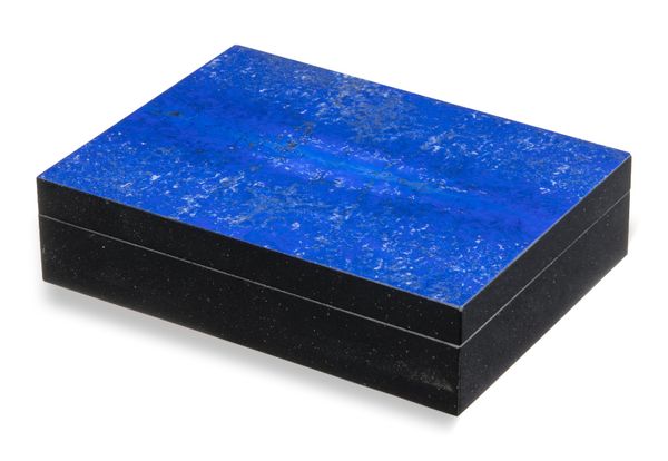 A lapis lazuli veneered dolerite box