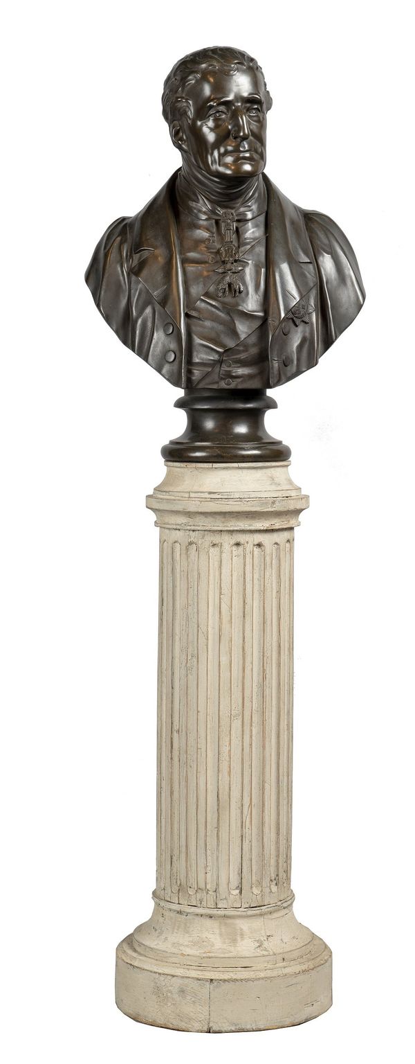 A bronze bust of Arthur Wellesley, Duke of Wellington