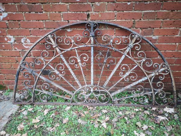 A wrought iron lunette