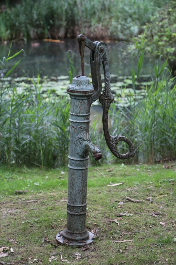 A cast iron water pump