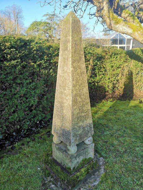 A composition stone obelisk