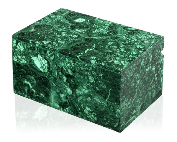 A malachite veneered box