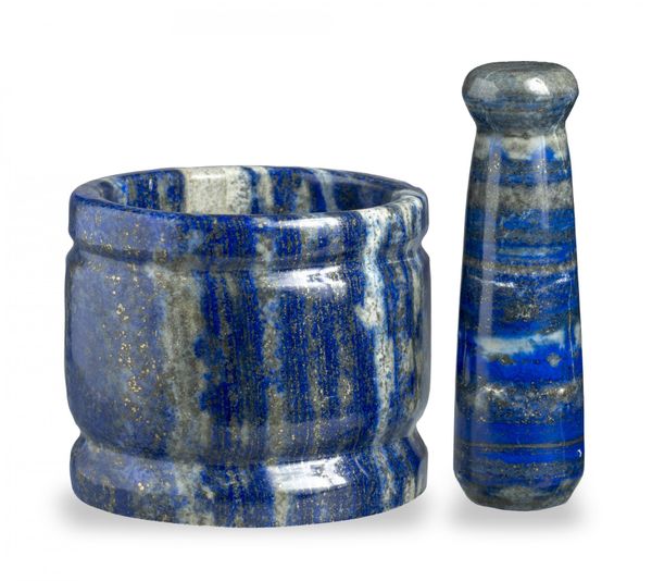 A Lapis Lazuli pestle and mortar