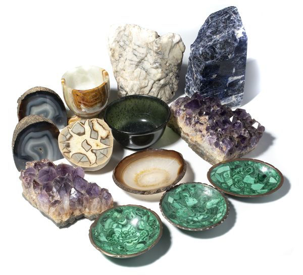 A collection of mineral specimens