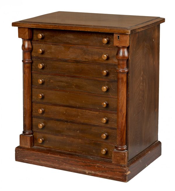 A Mahogany Eight Drawer Collectors Cabinet