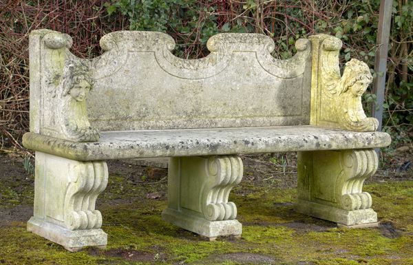 A carved Vincenza stone seat