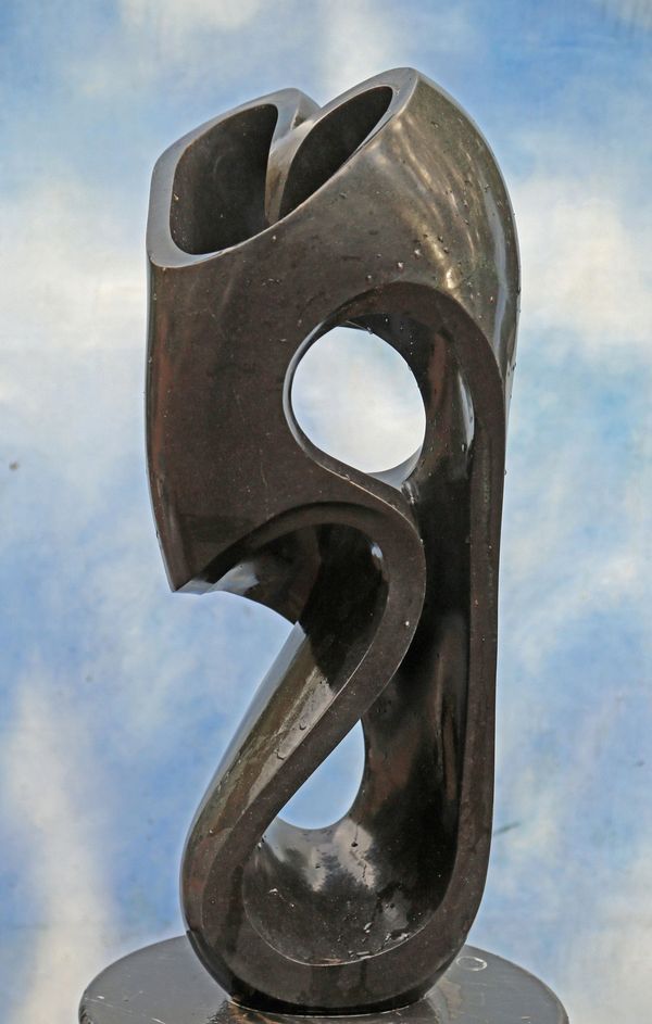 Munyaradzi Jeche Heart and Soul Springstone Unique Signed 71cm high by 34cm wide by 29cm deep