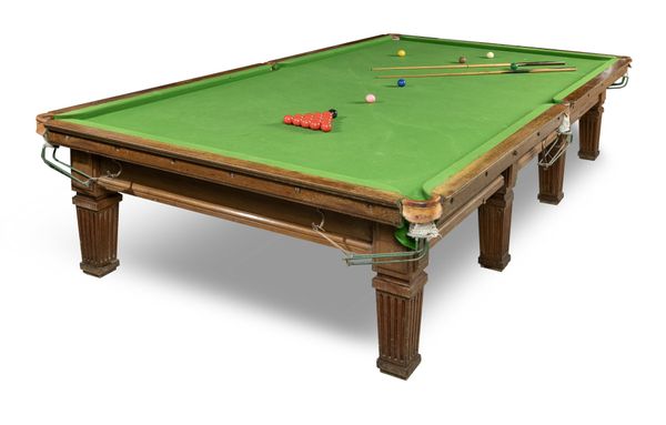 An Historic full size mahogany snooker table by Thurston and Co