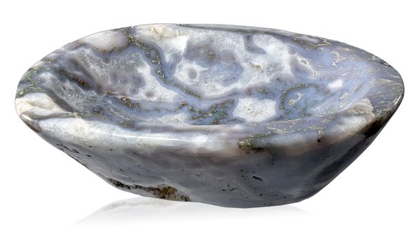 A Moss agate bowl