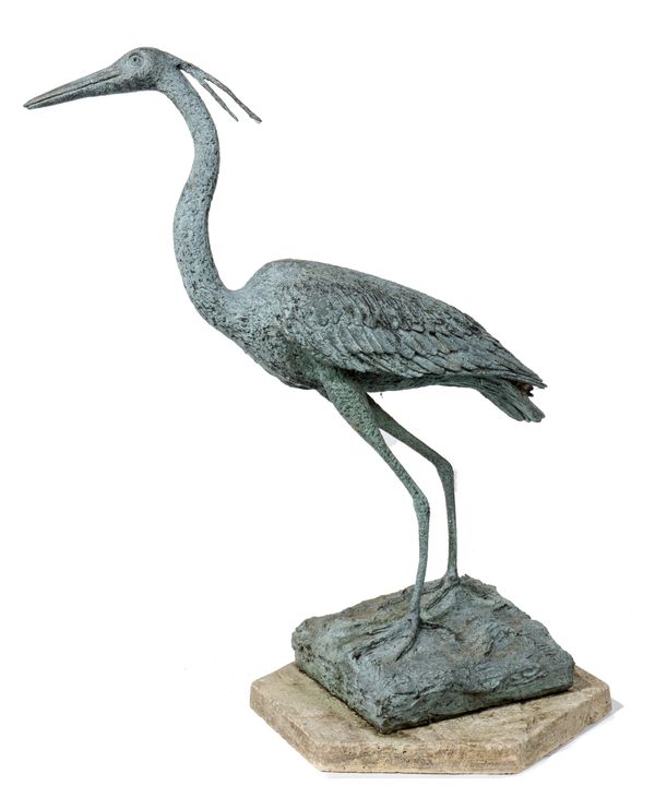 A bronze heron