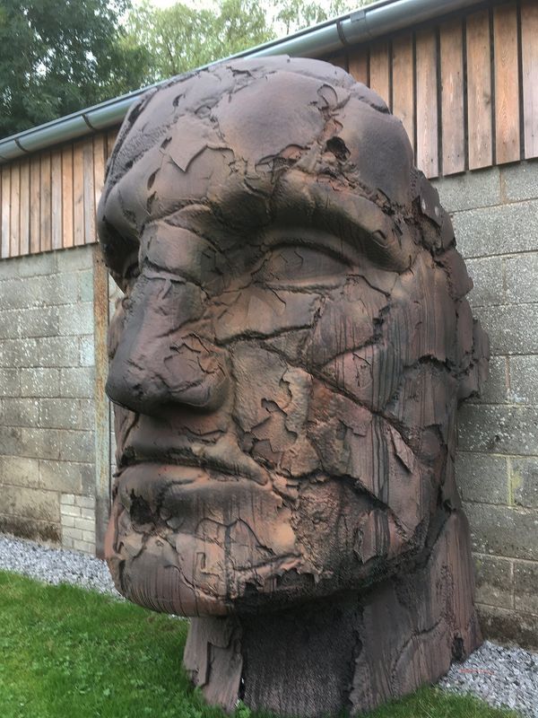 A monumental polyurethane resin head