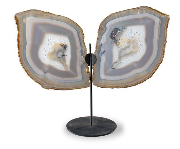 A pair of agate slices