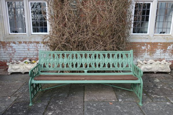 A Coalbrookdale cast iron seat