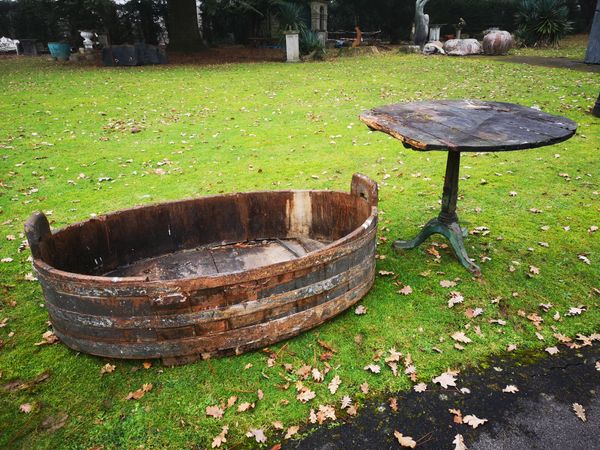 A Victorian cast iron table