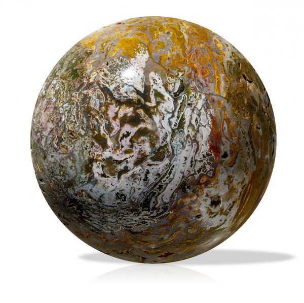 A large polychrome jasper sphere