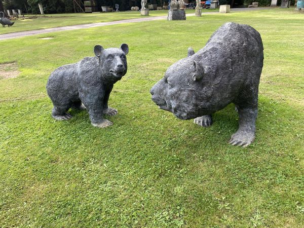 Two bronze bears